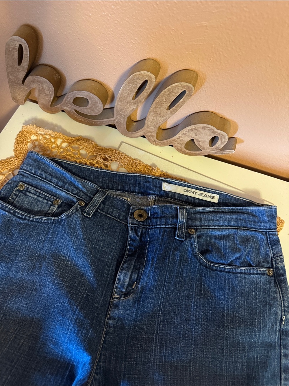 DKNY Women's Classic Jeans in Dark Blue Wash